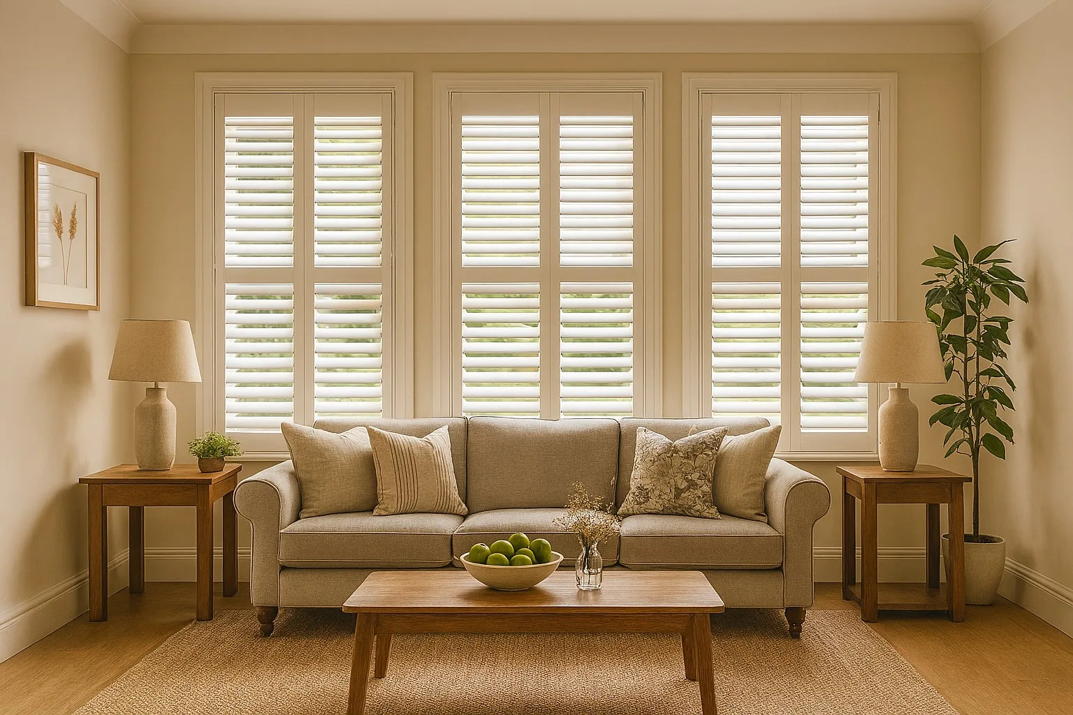 Custom Shutters in Lounge