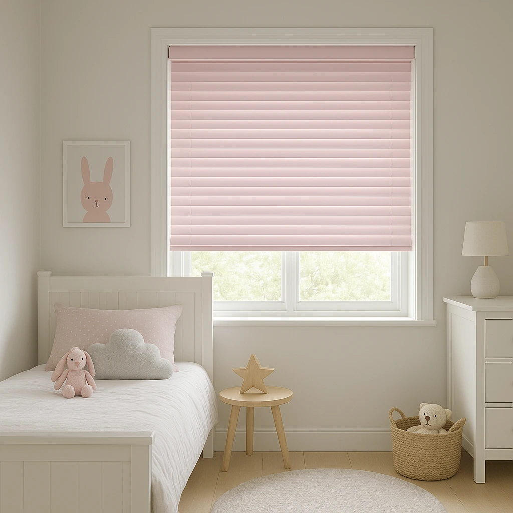 Children’s bedroom featuring cordless made-to-measure blinds