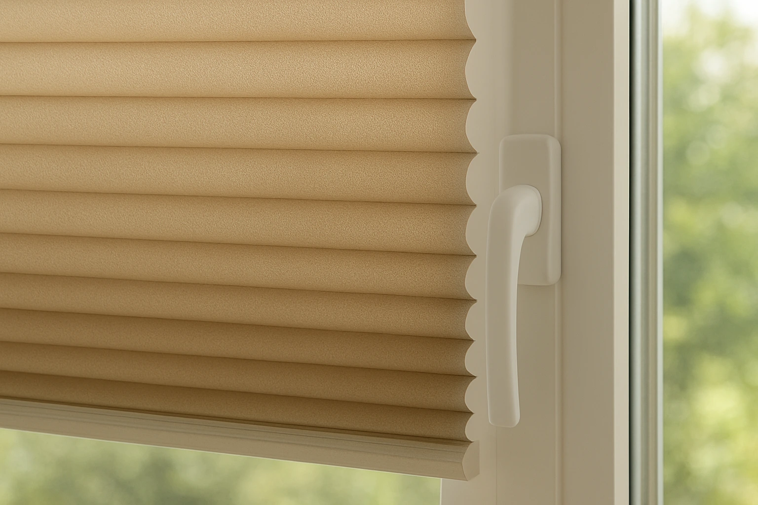 Close-up-image-of-thermal-pleated-blinds