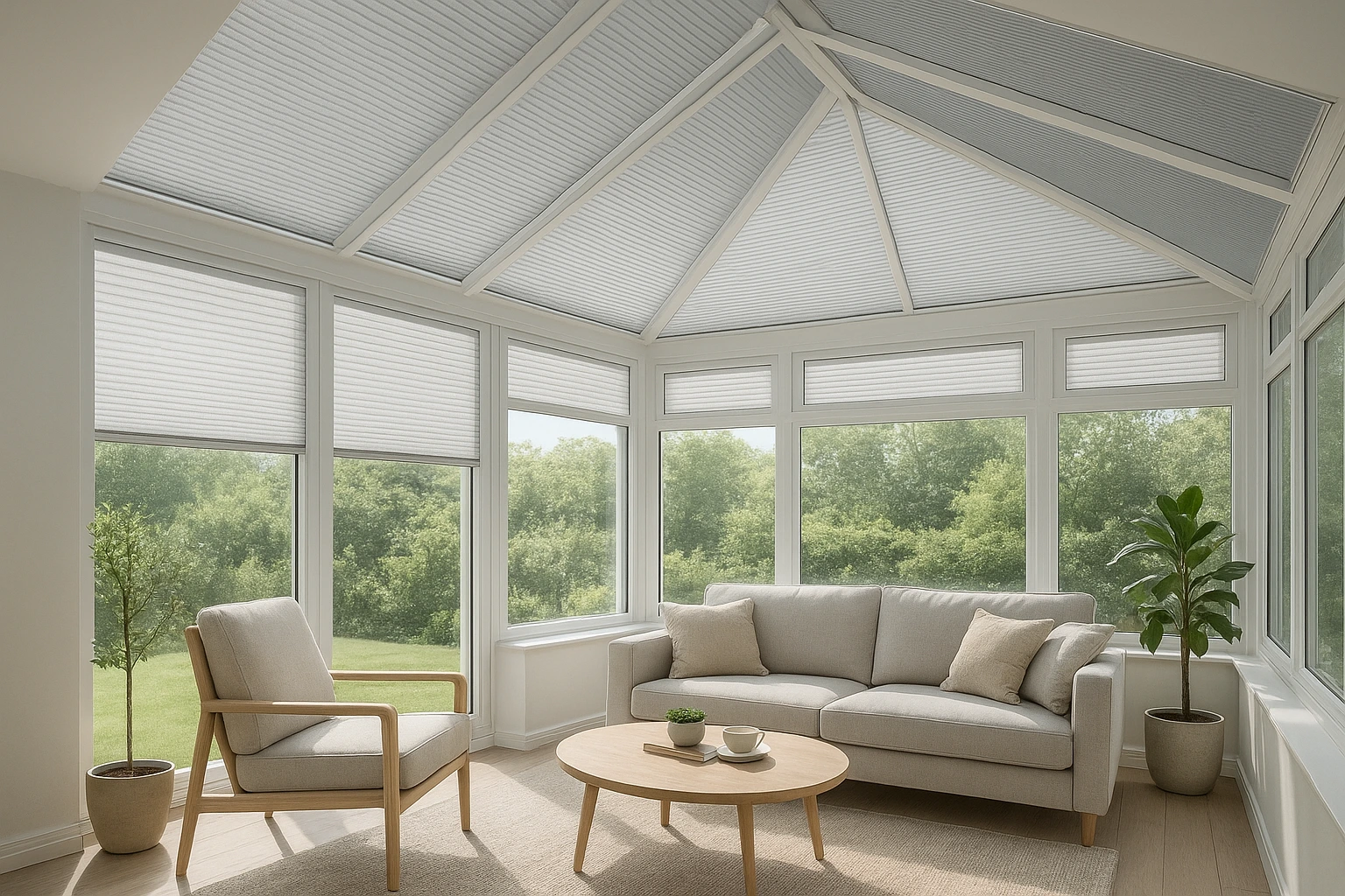 Solar-reflective roof blinds