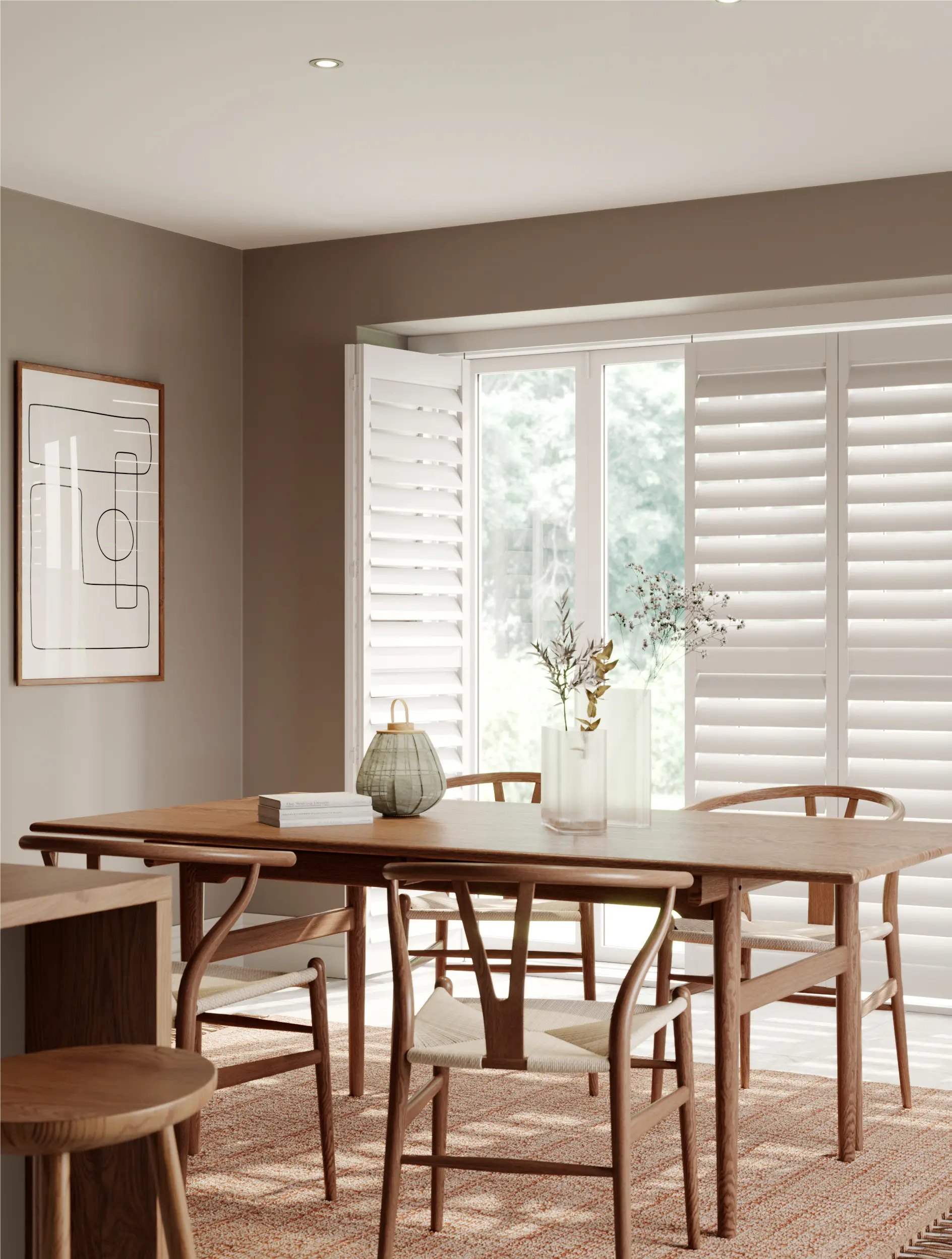 Bifolding Track, Traffic White, 114mm Slat. Bifolding Track, Traffic White, 114mm Slat.