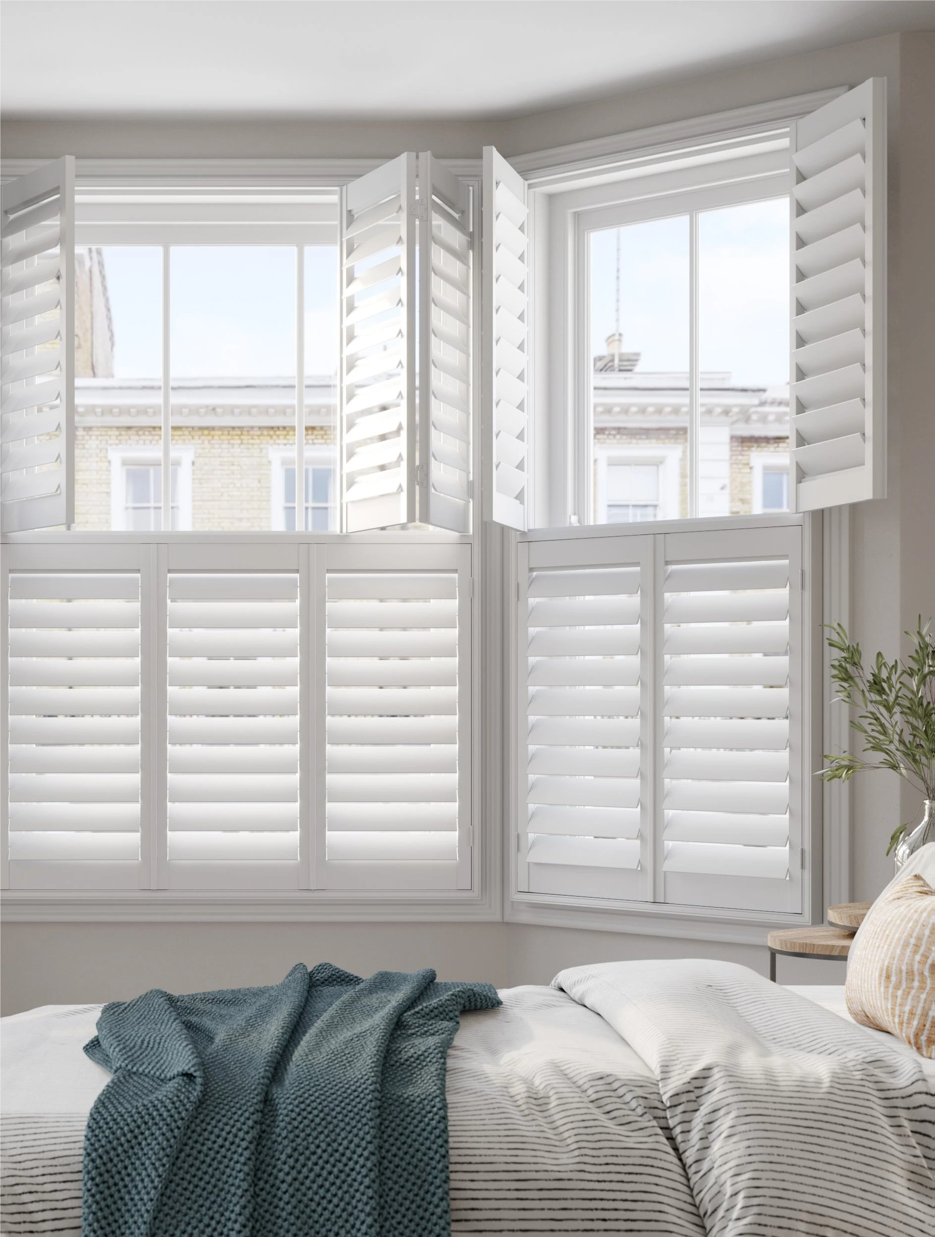 Fauxwood, Snow White, 89mm Slat Fauxwood, Snow White, 89mm Slat Shutter