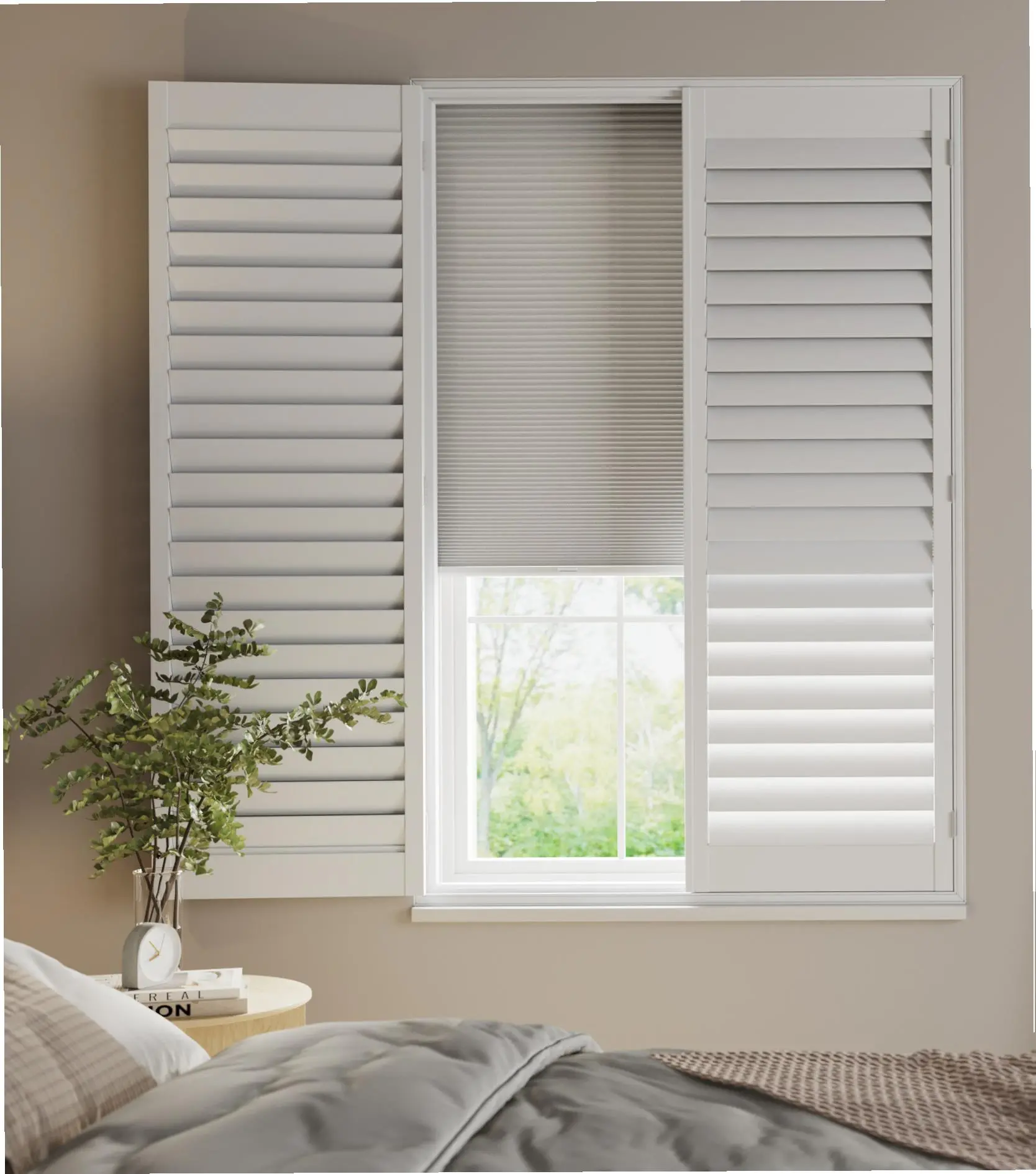 Intergrated Blinds, Vivid White, 76mm Slat. blinds and shutter integration